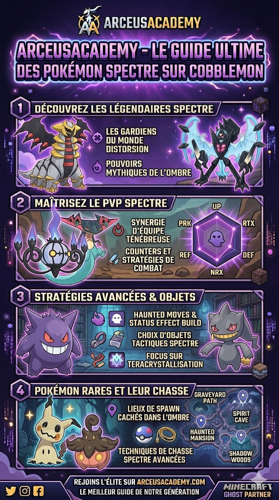 Les meilleurs Pokémon Spectre sur Cobblemon Minecraft