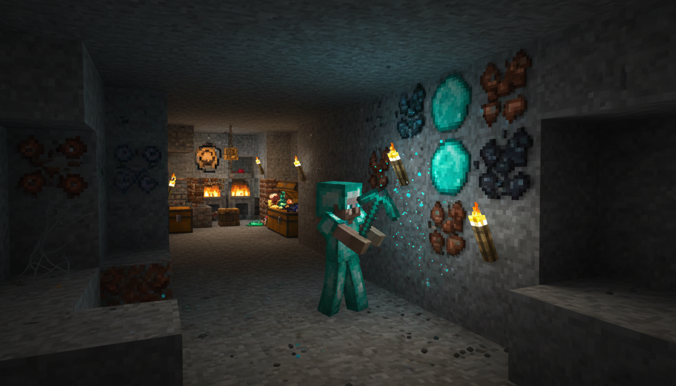 Comment farmer les minerais sur Cobblemon Minecraft