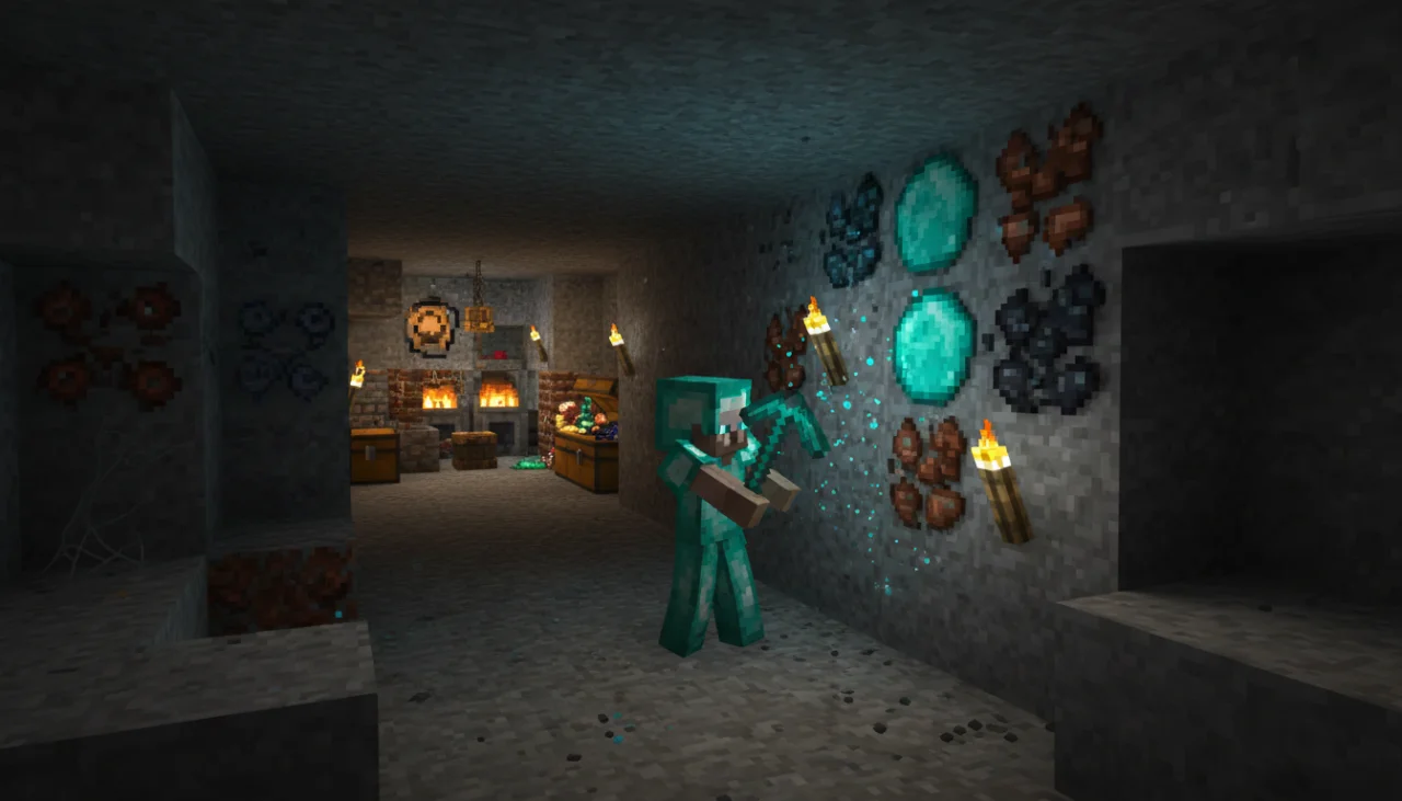 Minerais Cobblemon : où miner et à quelle hauteur