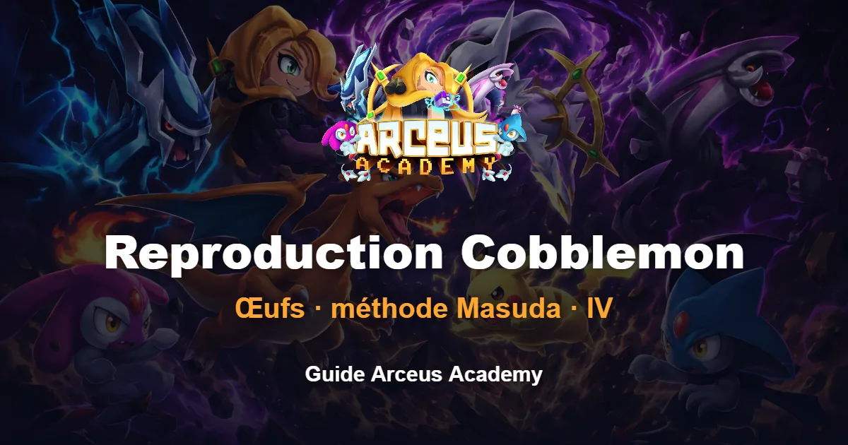 Reproduction Cobblemon : œufs, méthode Masuda et IV