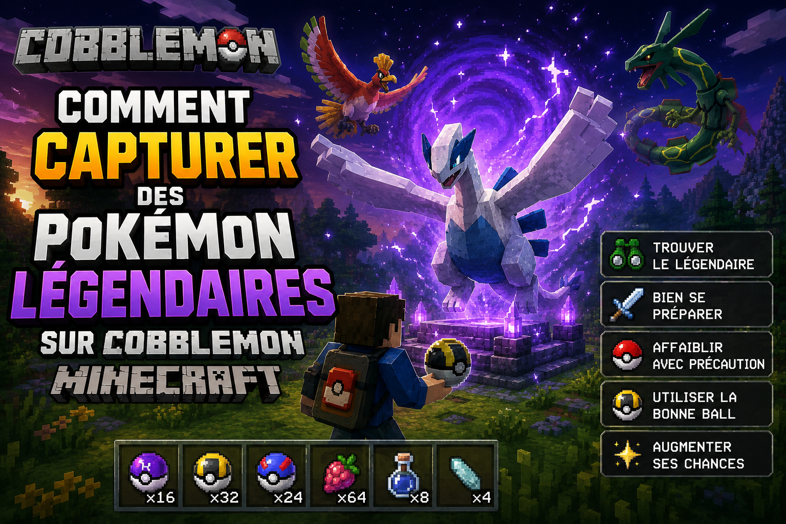 Comment capturer des Pokémon Légendaires sur Cobblemon Minecraft