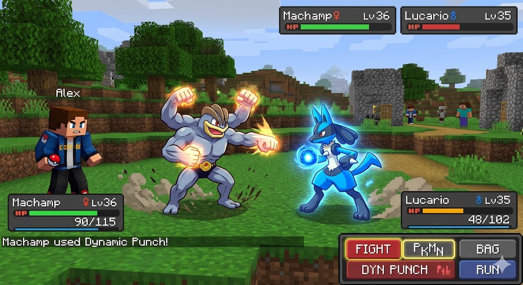 Les Meilleurs Pokémon Combat sur Cobblemon Minecraft